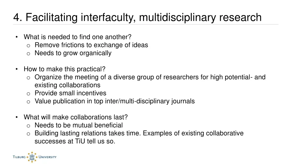 4 facilitating interfaculty multidisciplinary