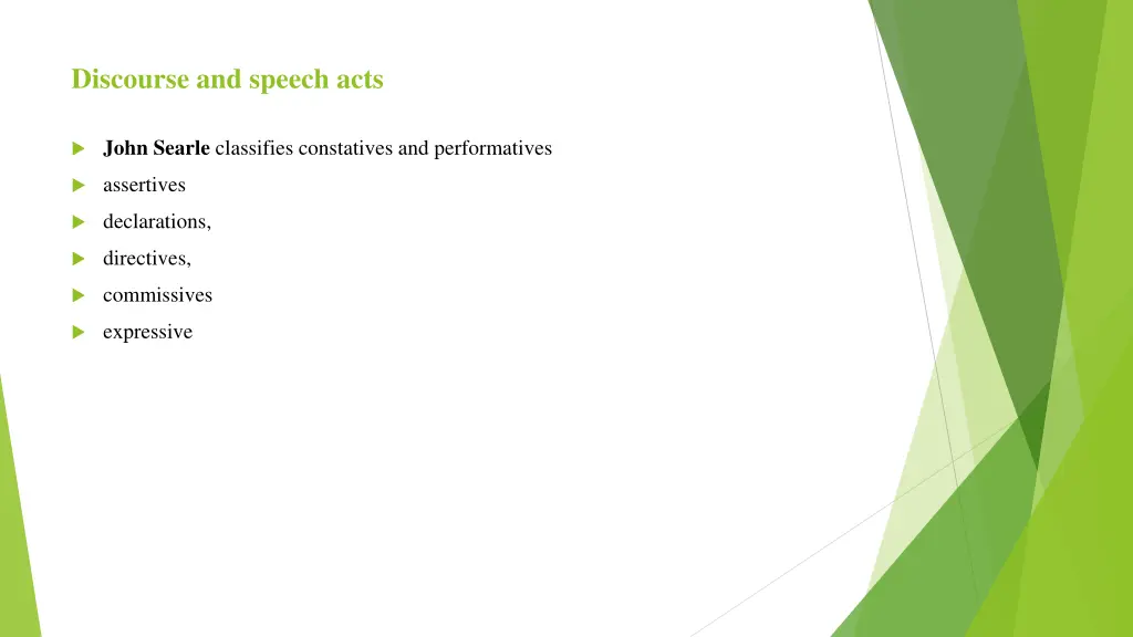 discourse and speech acts