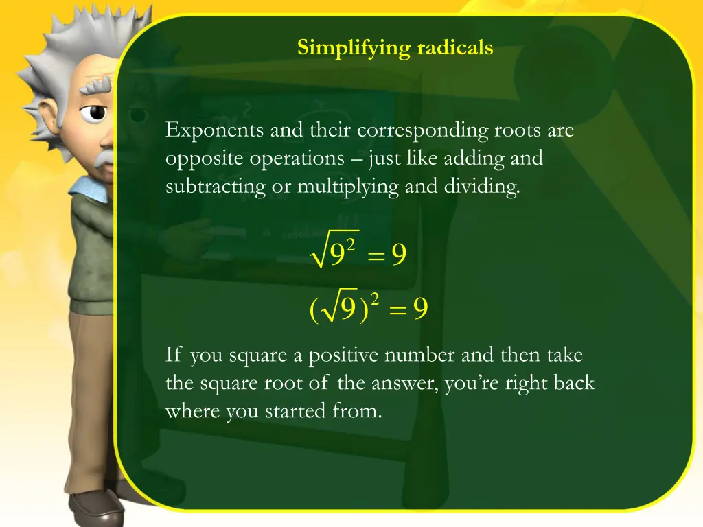 simplifying radicals