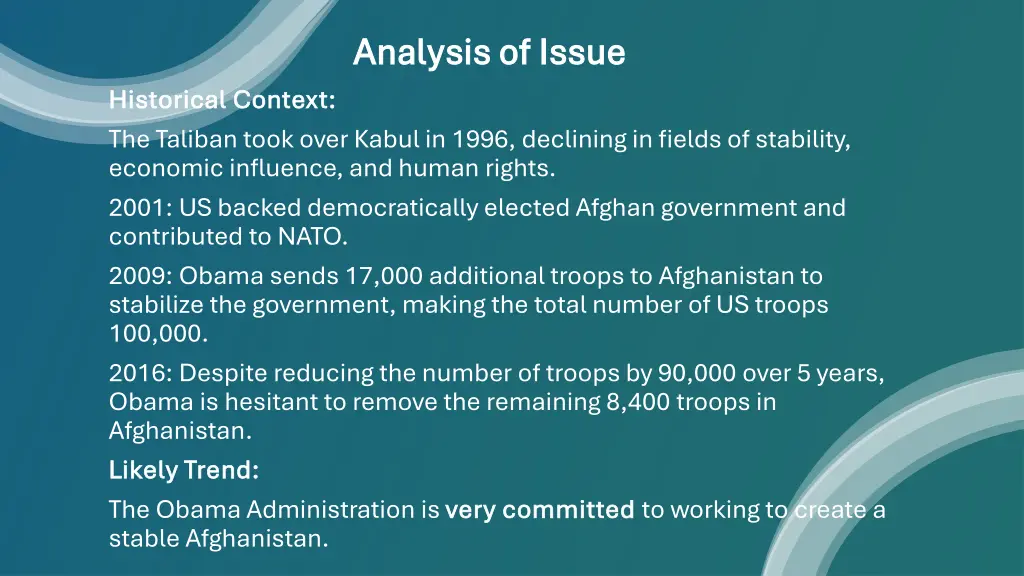 analysis of issue analysis of issue
