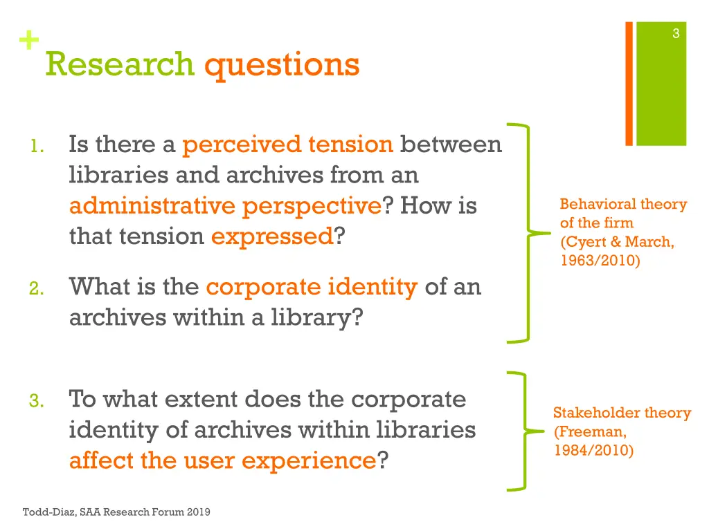 research questions