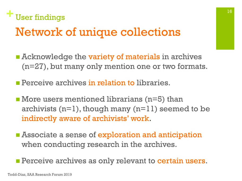 user findings network of unique collections