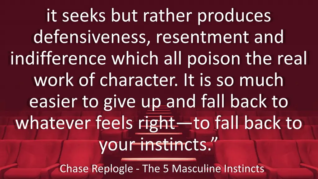 it seeks but rather produces defensiveness