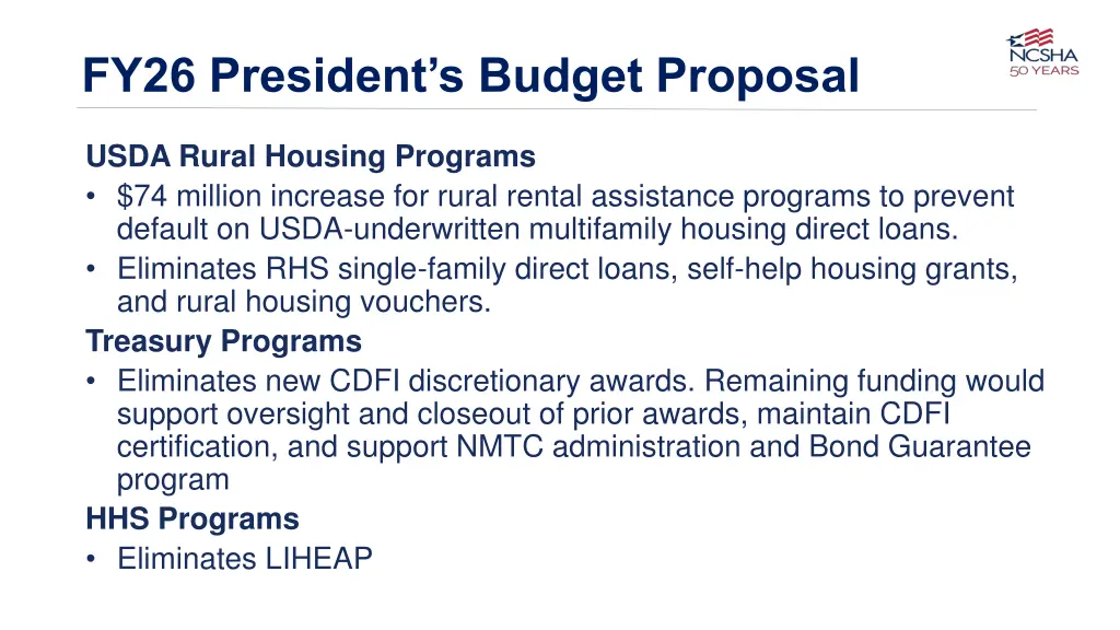 fy26 president s budget proposal 1