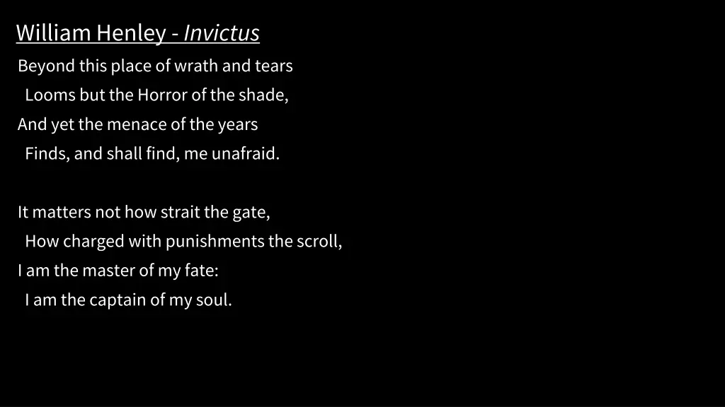 william henley invictus 1