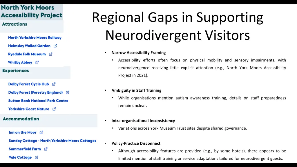 regional gaps in supporting neurodivergent