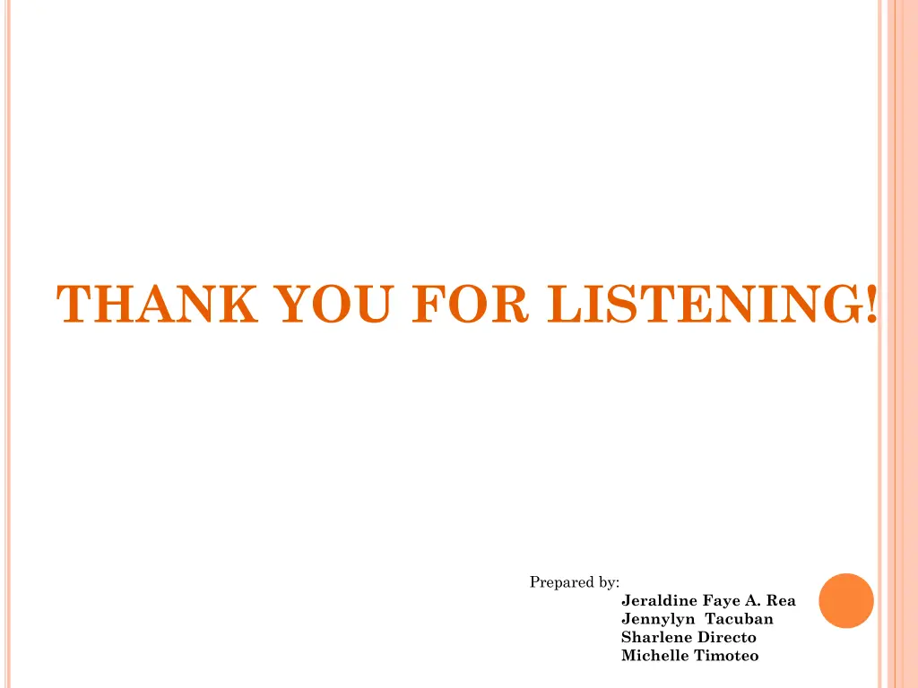 thank you for listening