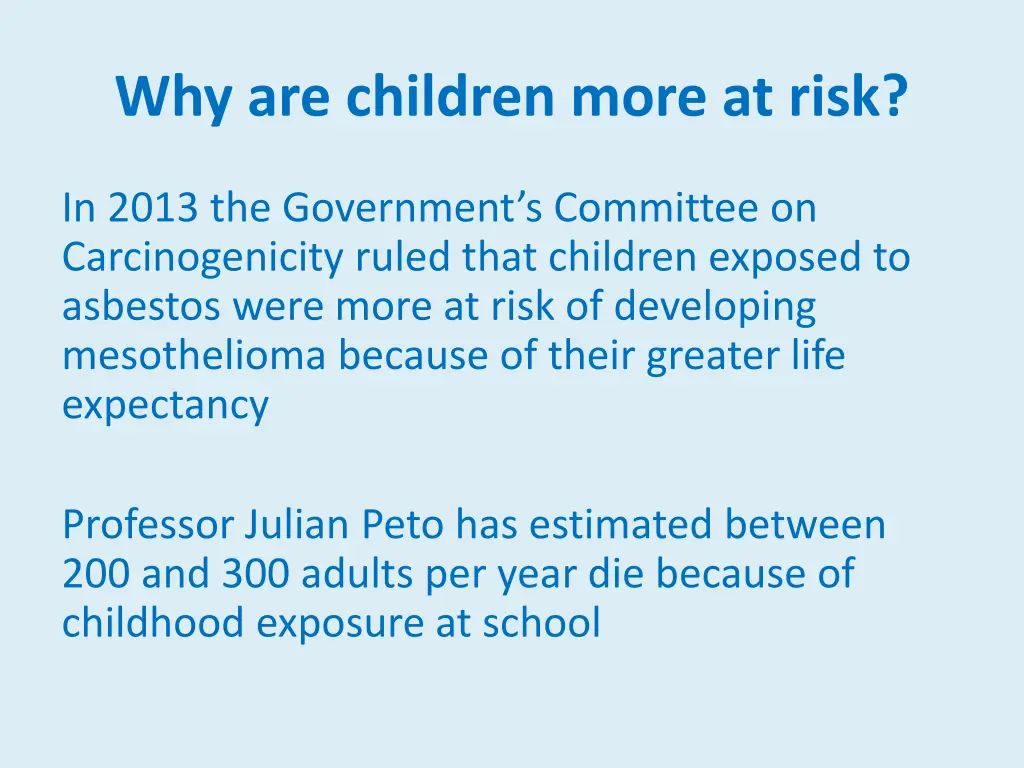 why are children more at risk