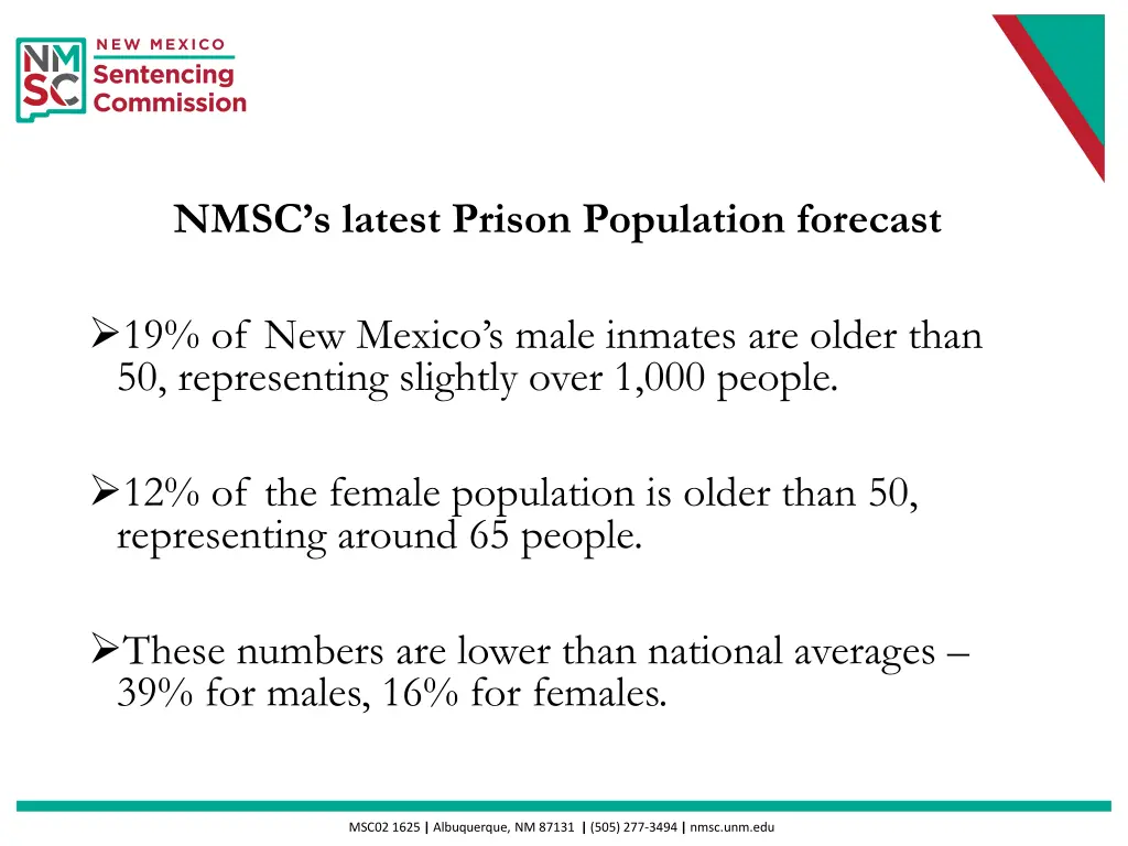 nmsc s latest prison population forecast