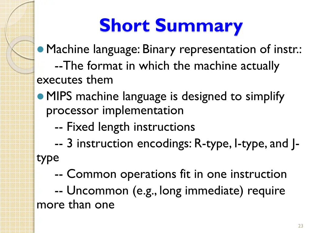 short summary