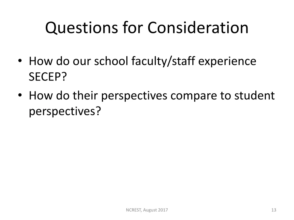 questions for consideration 2