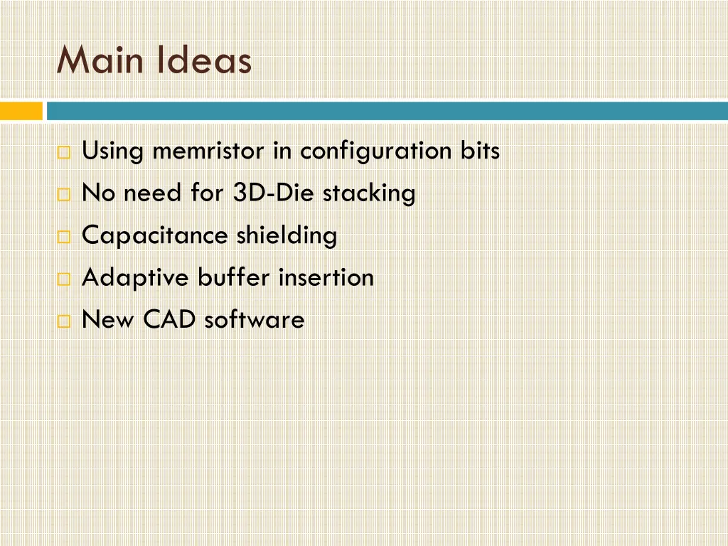 main ideas