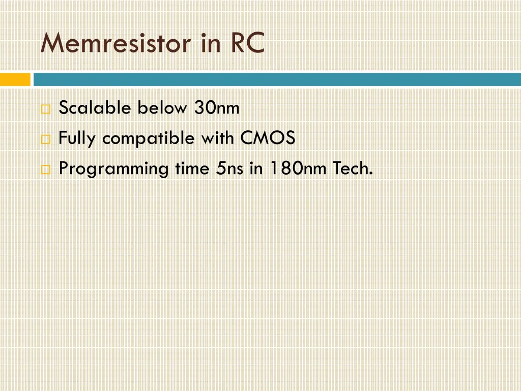 memresistor in rc