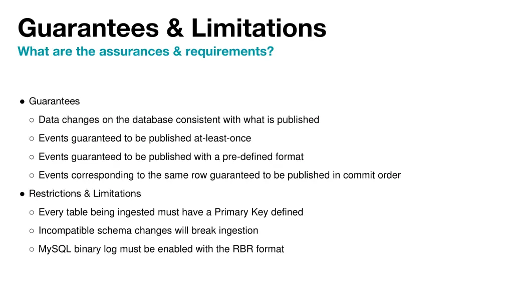 guarantees limitations what are the assurances