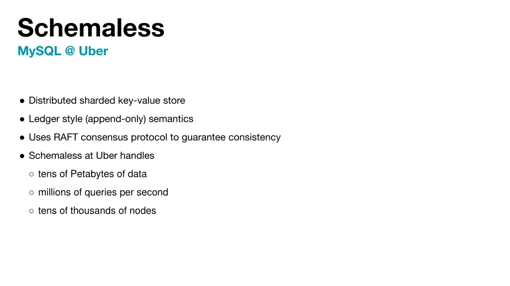 schemaless mysql @ uber