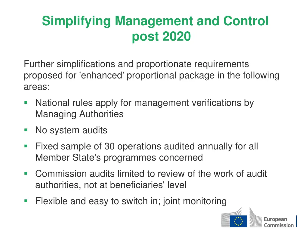 simplifying management and control post 2020 4