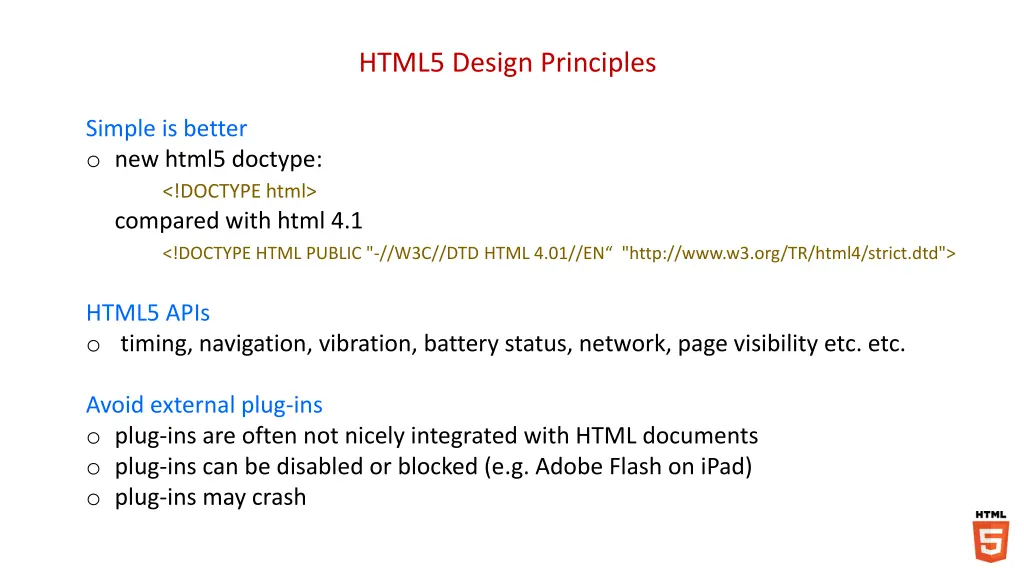 html5 design principles 1
