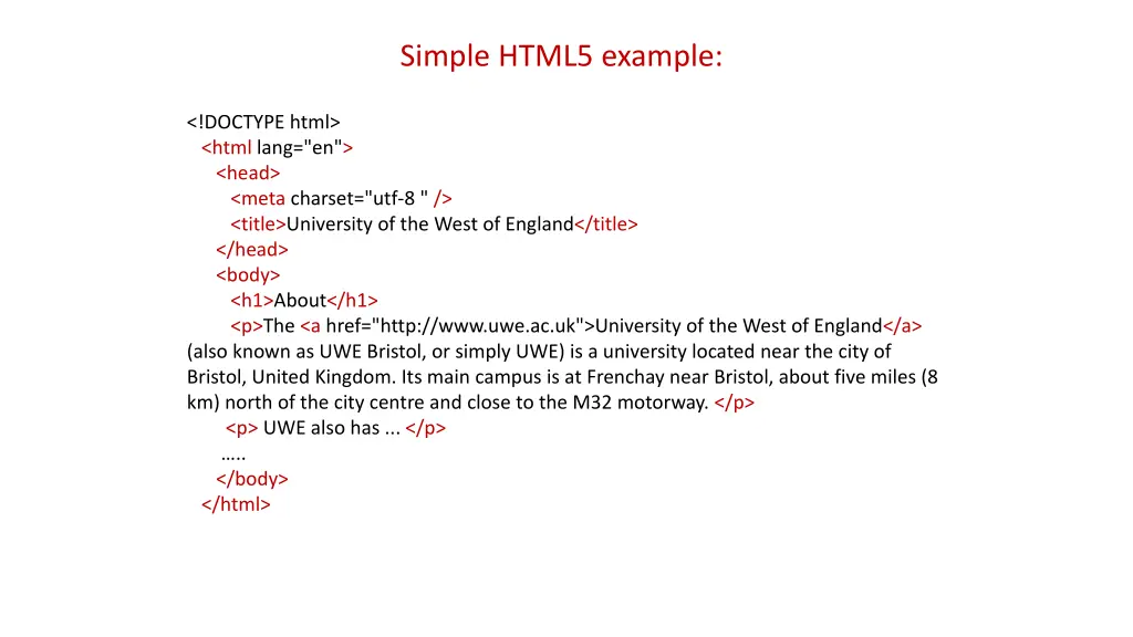 simple html5 example