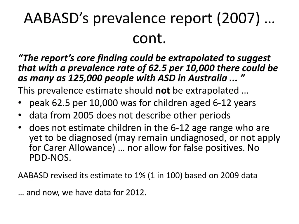 aabasd s prevalence report 2007 cont