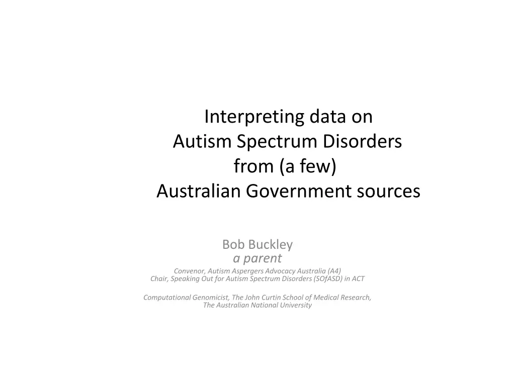 interpreting data on autism spectrum disorders