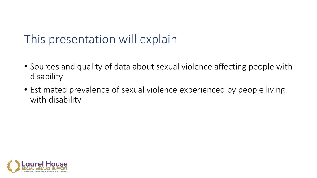 this presentation will explain