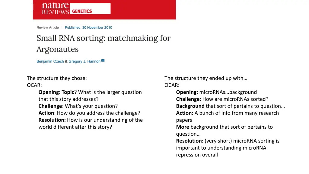 the structure they chose ocar opening topic what