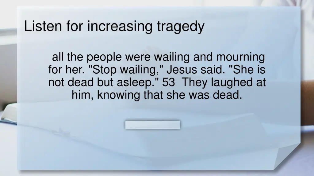 listen for increasing tragedy 2