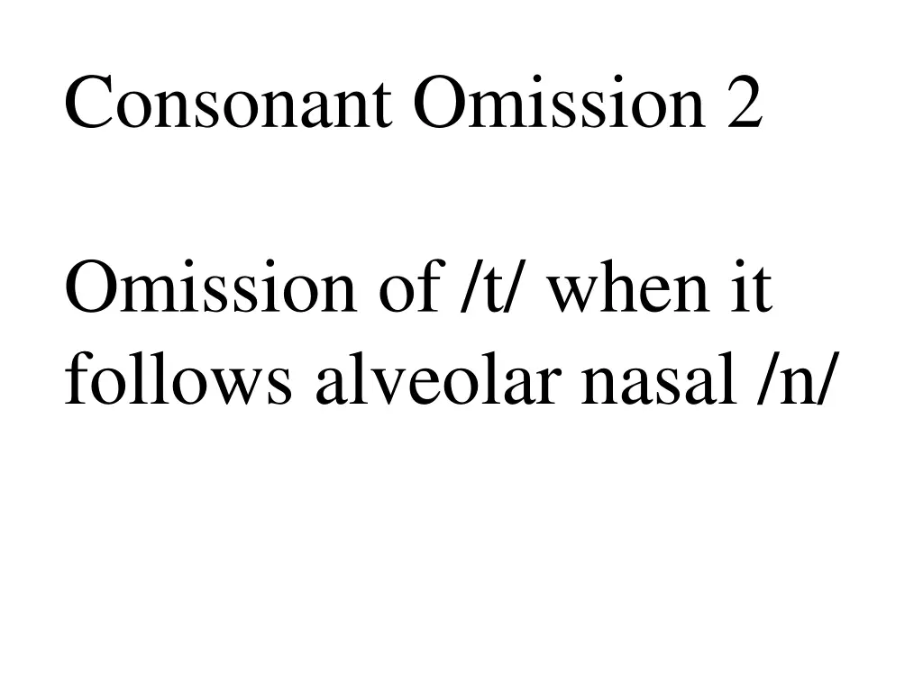 consonant omission 2
