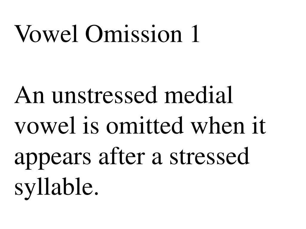 vowel omission 1