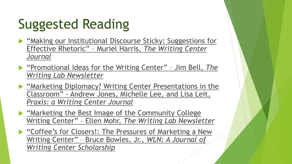 suggested reading