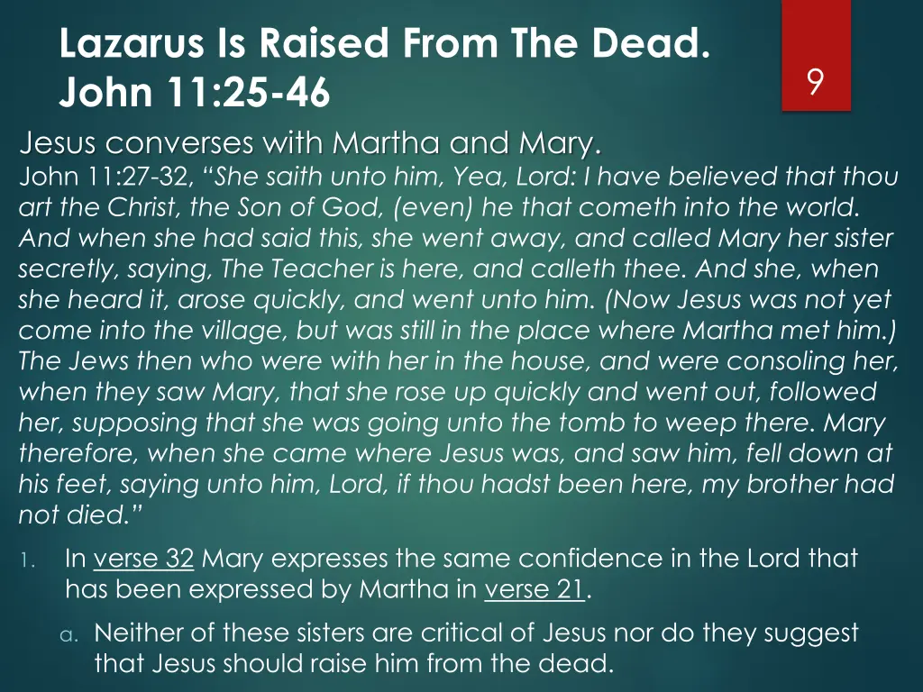 lazarus is raised from the dead john