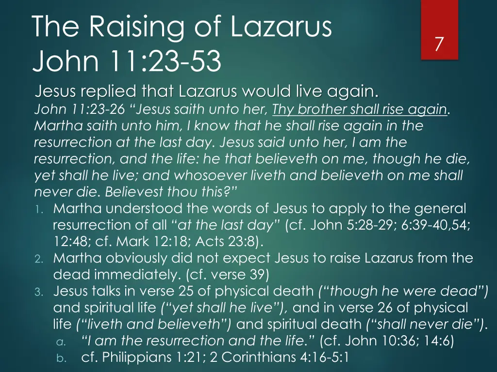 the raising of lazarus john 11 23 53 jesus
