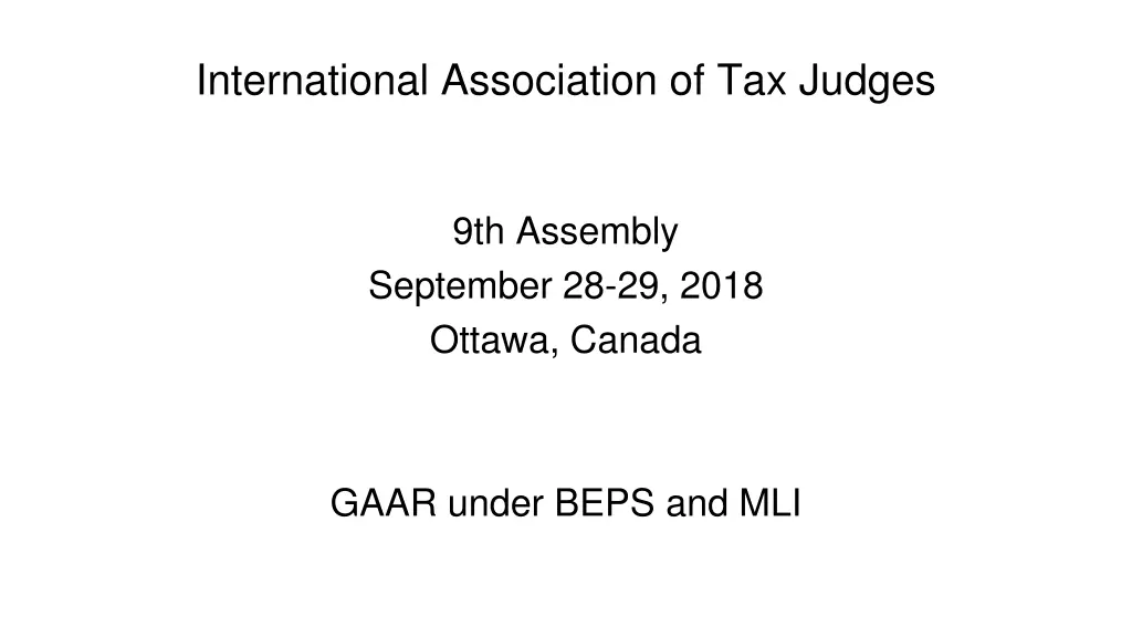 international association of tax judges