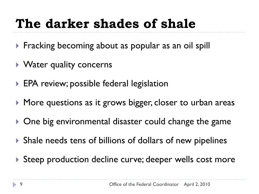 the darker shades of shale
