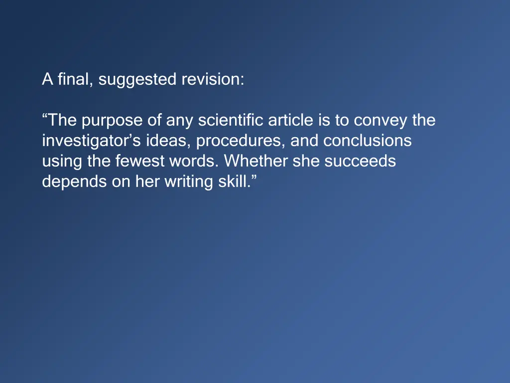 a final suggested revision
