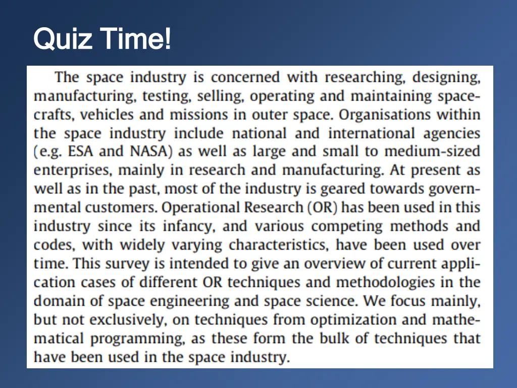 quiz time quiz time