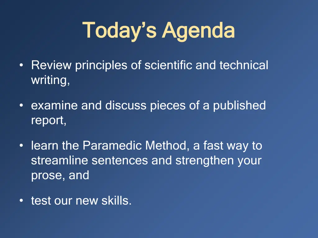 today s agenda today s agenda