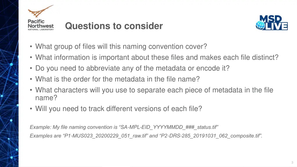 questions to consider