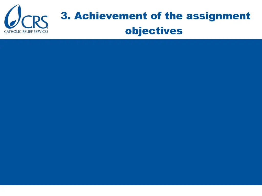 3 achievement of the assignment objectives