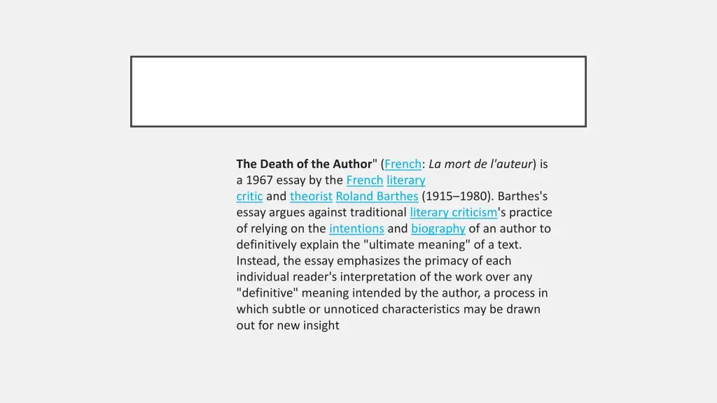 the death of the author french la mort