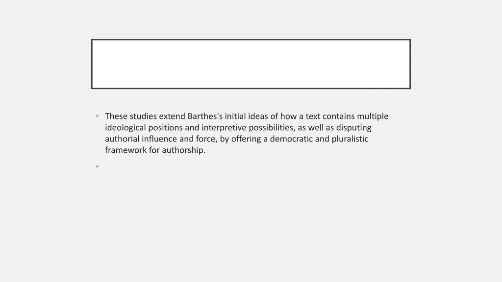 these studies extend barthes s initial ideas 1