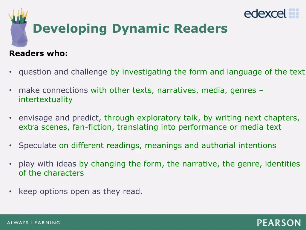 developing dynamic readers