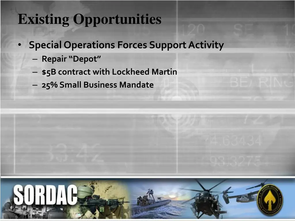 existing opportunities 1