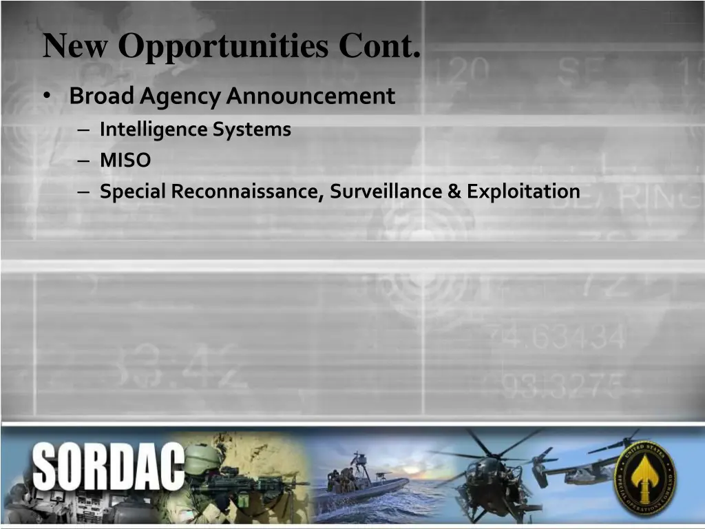 new opportunities cont