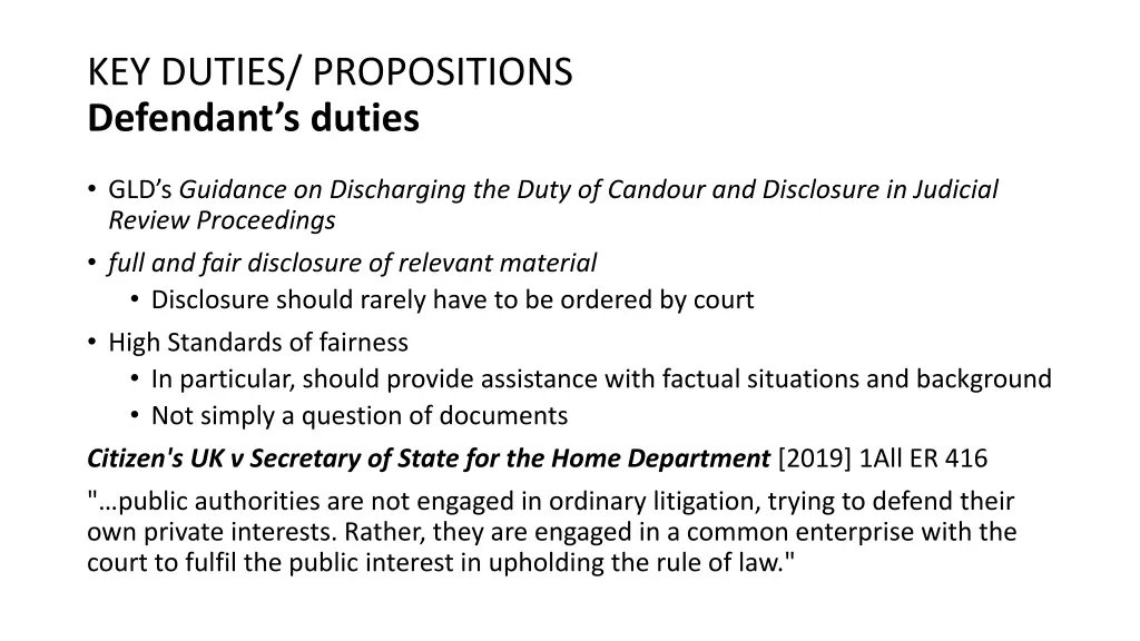 key duties propositions defendant s duties