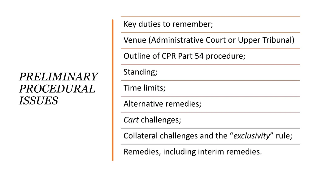 key duties to remember