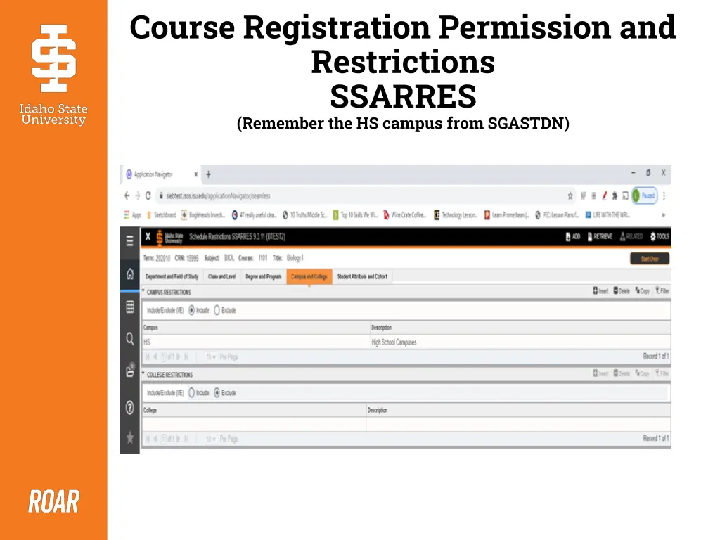 course registration permission and restrictions 1