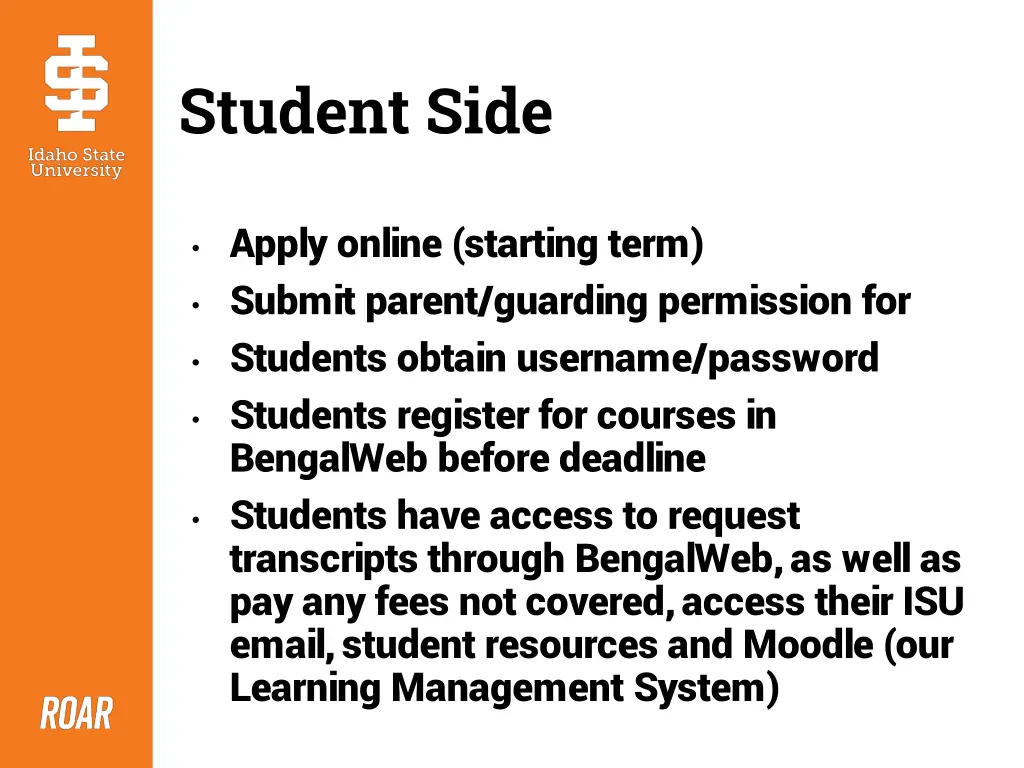 student side