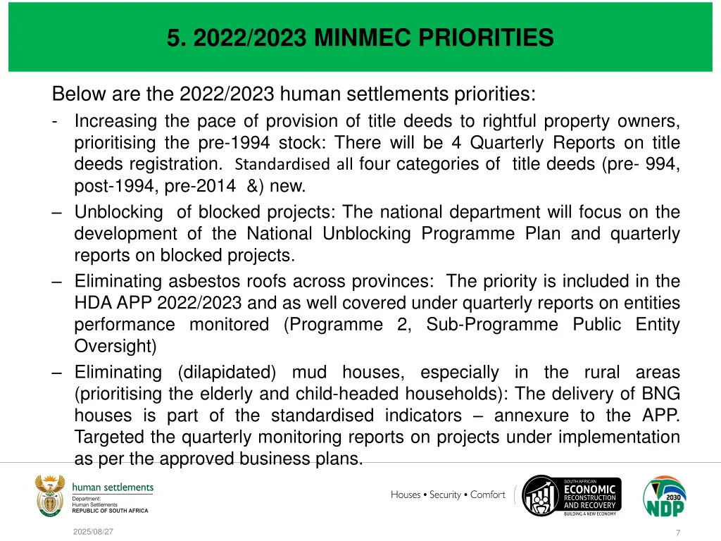 5 2022 2023 minmec priorities