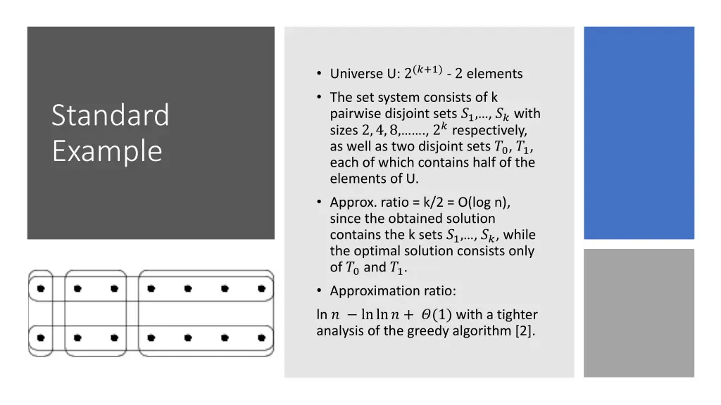 universe u 2 1 2 elements the set system consists